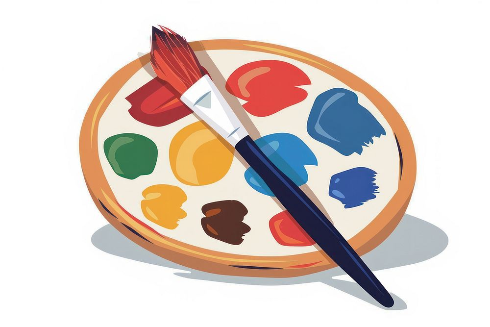 Art color palette brush paintbrush creativity.