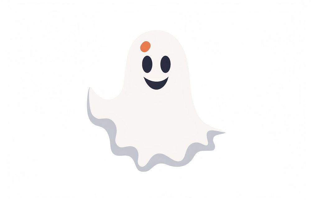 Halloween Ghost white anthropomorphic representation.