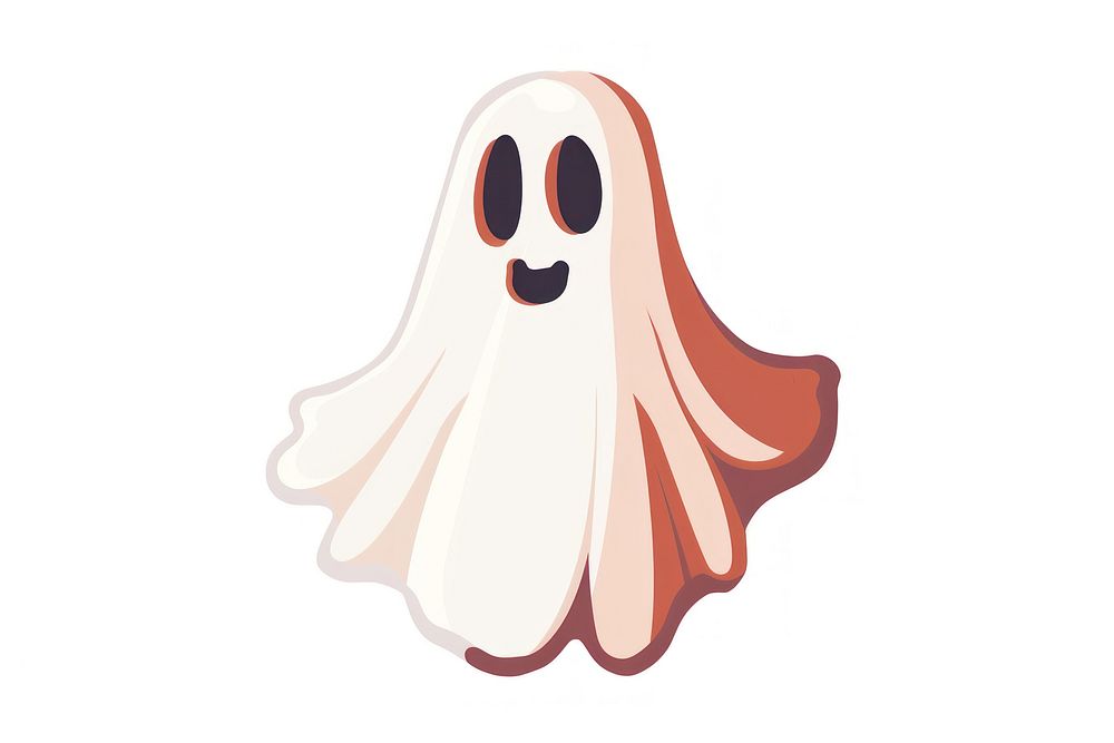 Halloween Ghost white background representation invertebrate.