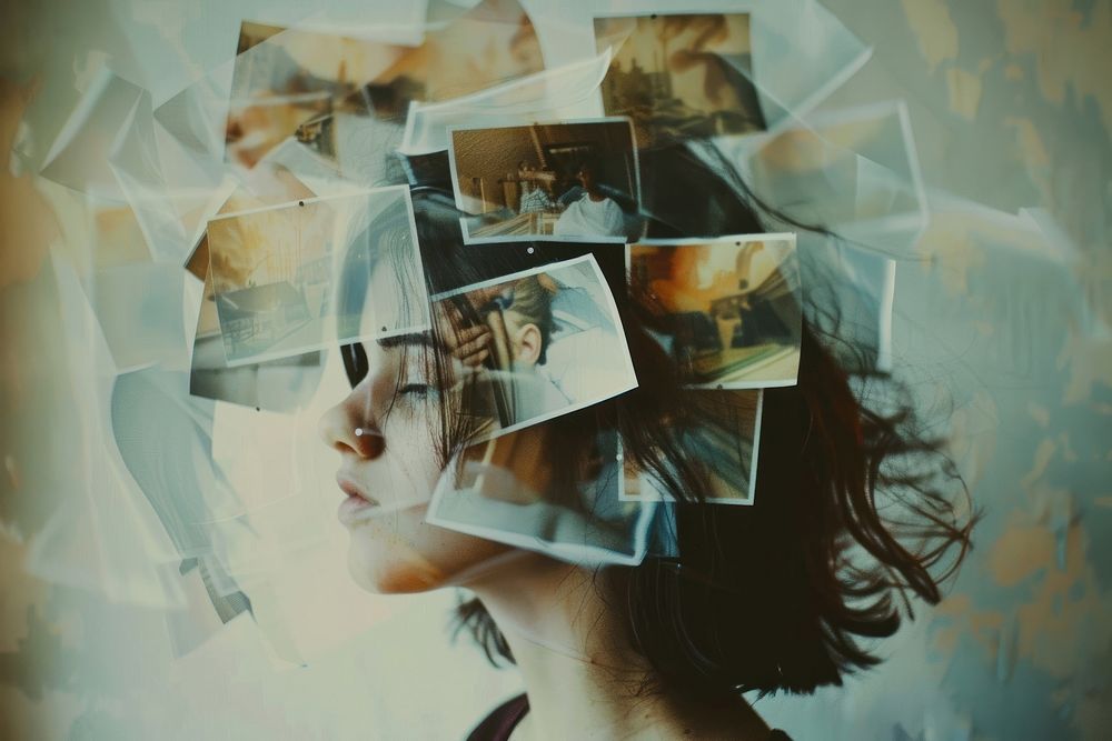 Photography portrait collage person.