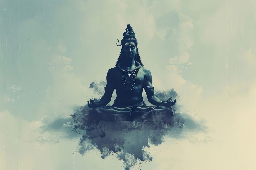 Hindu God Shiva worship person prayer.