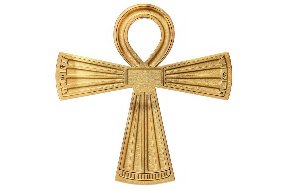 Egyptian Ankh gold jewelry symbol cross.