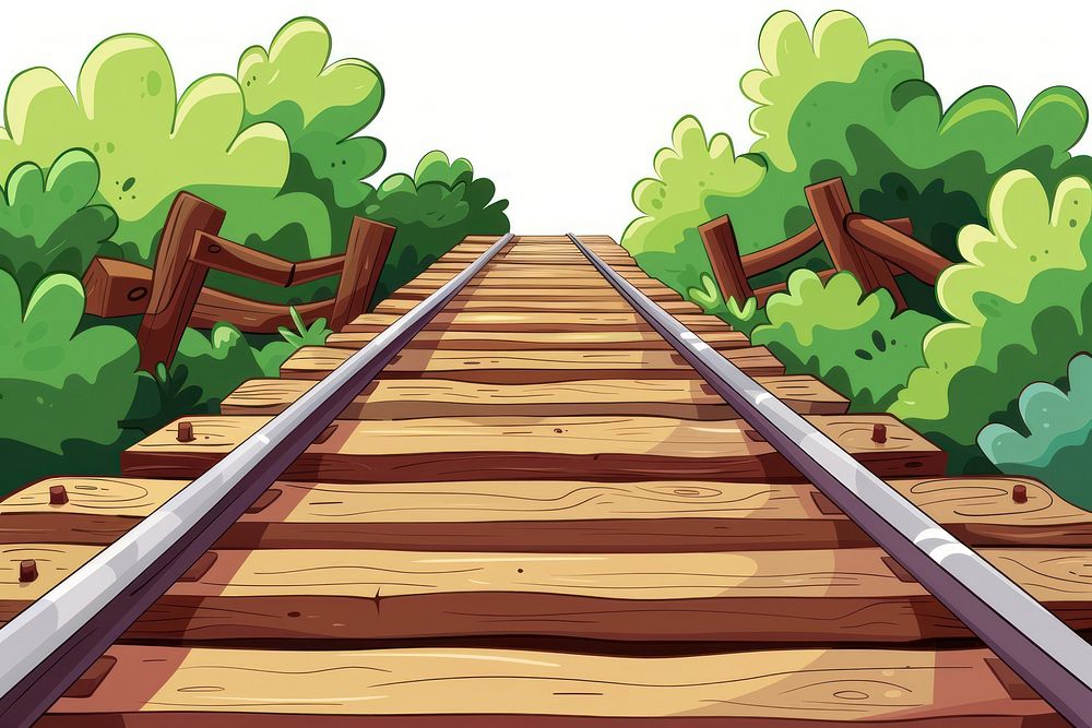 Rail outdoors cartoon nature.