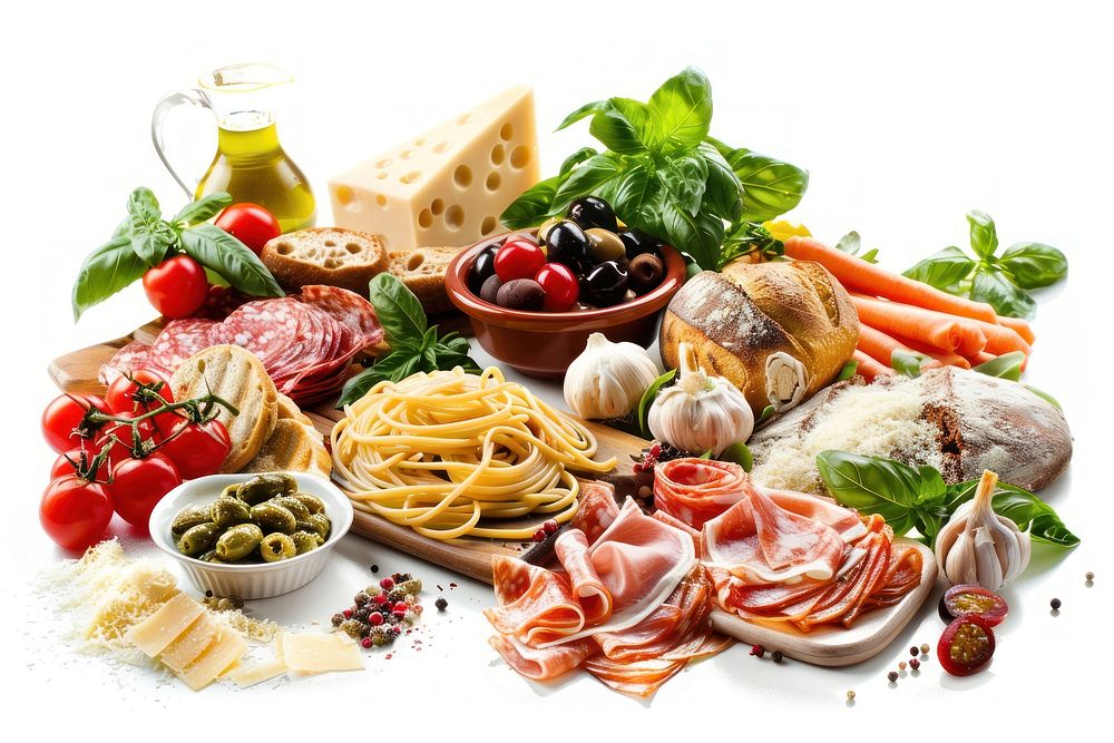 Italian food platter brunch.