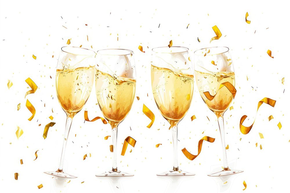 Golden Glass Collision Celebrating glass celebration drink.
