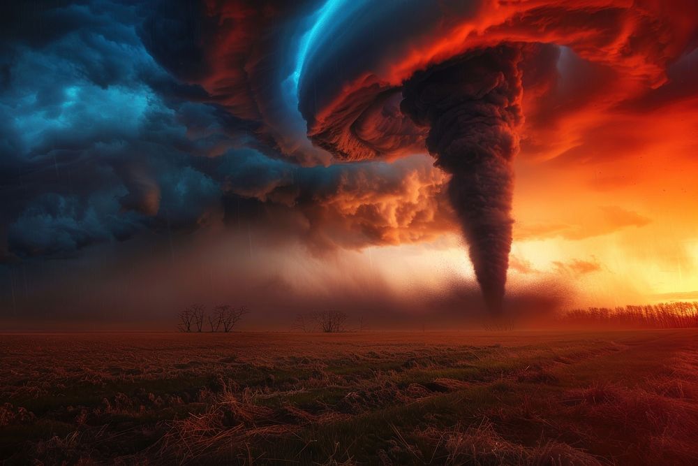 Tornado outdoors nature storm.