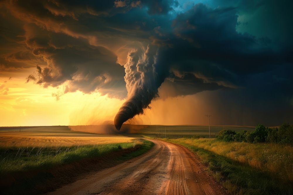 Tornado outdoors thunder nature.