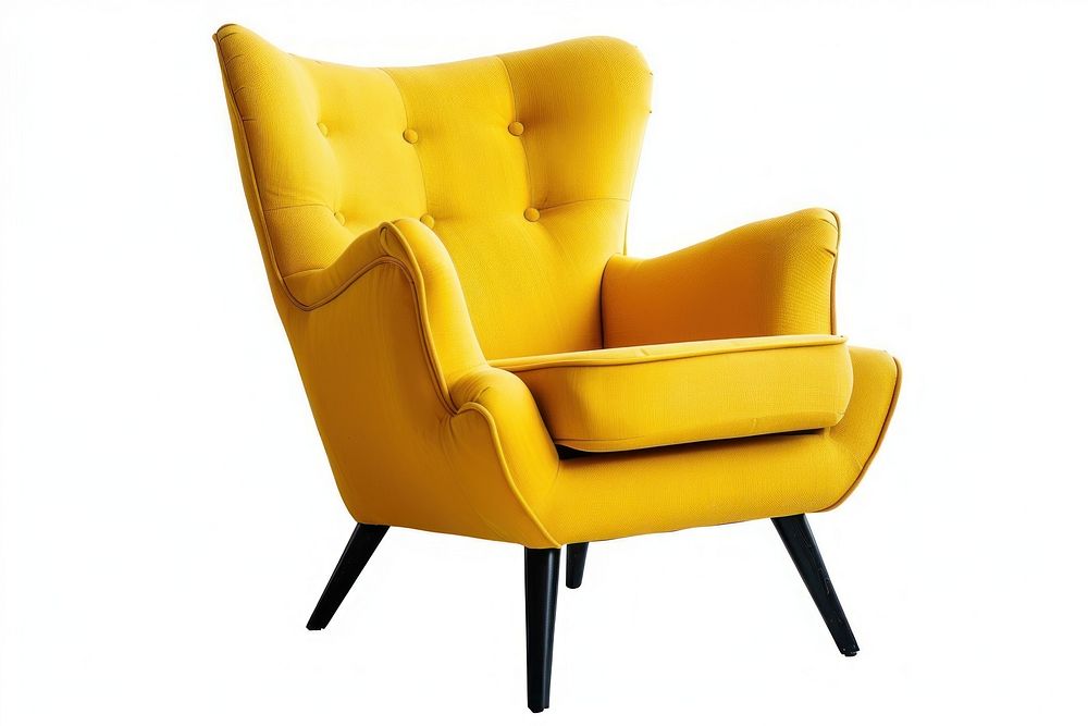 Yellow modern chair furniture armchair yellow.