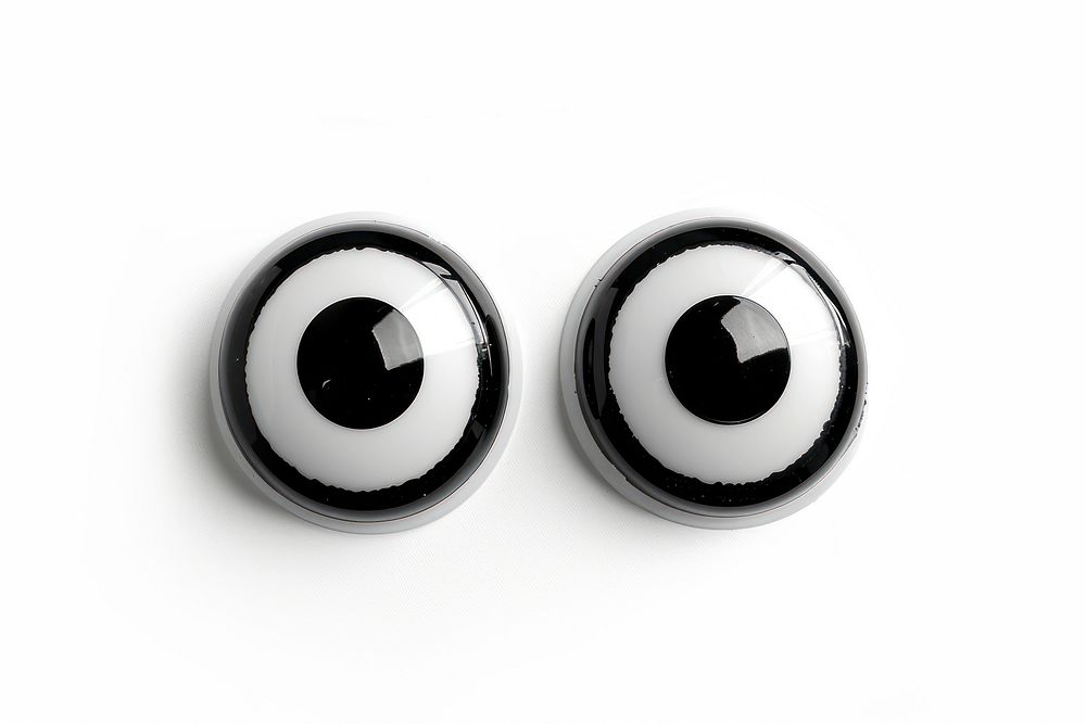 Googly eyes jewelry black white.
