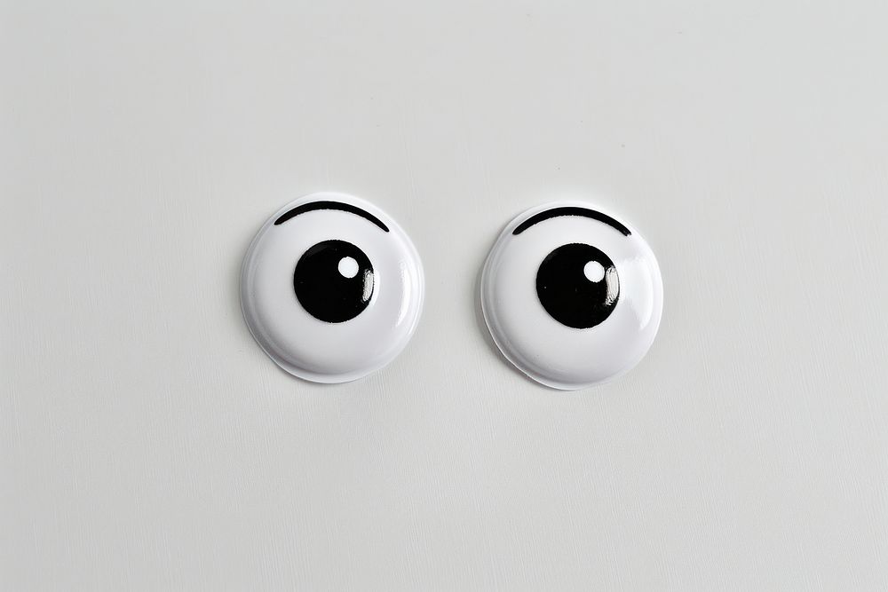 Googly eyes white black anthropomorphic.