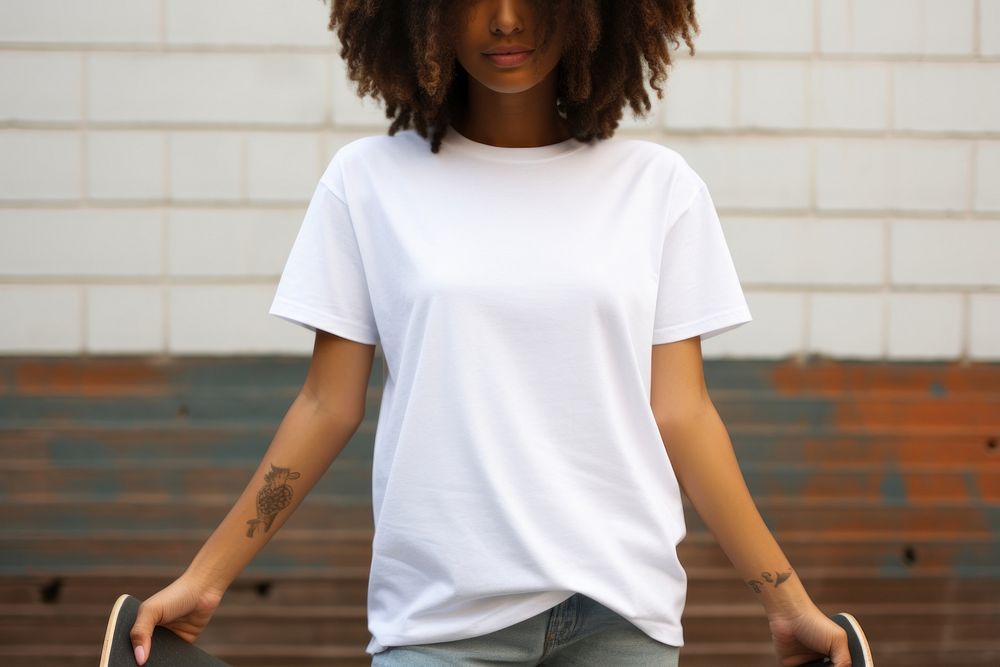 White oversized t shirt mockup apparel clothing t-shirt.