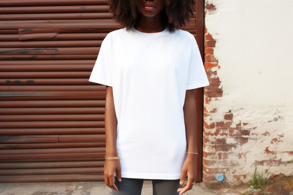 White oversized t shirt mockup apparel clothing t-shirt.