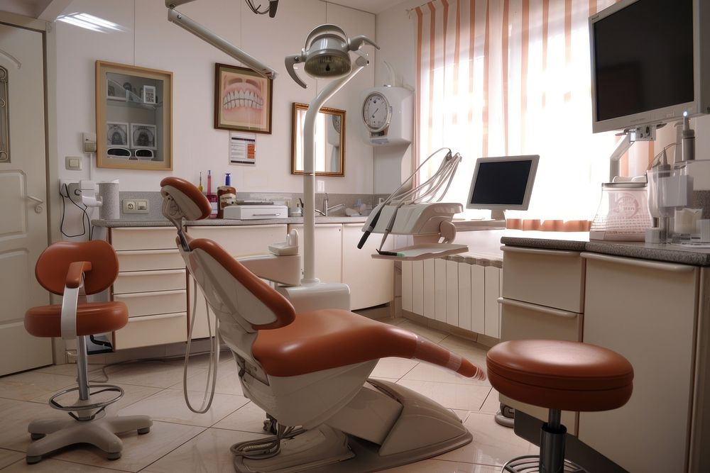 Dental clinic examination room furniture hospital chair.