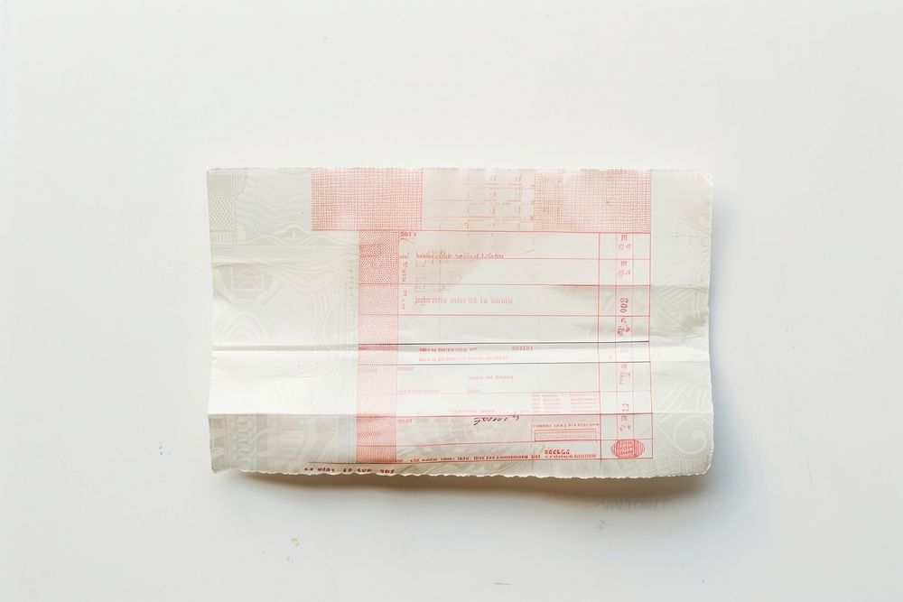 Receipt paper white background rectangle.