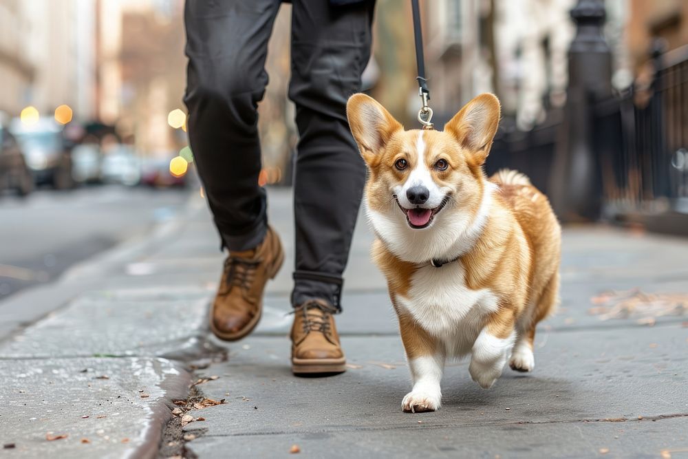 Welsh corgi pembroke walking dog | Premium Photo - rawpixel