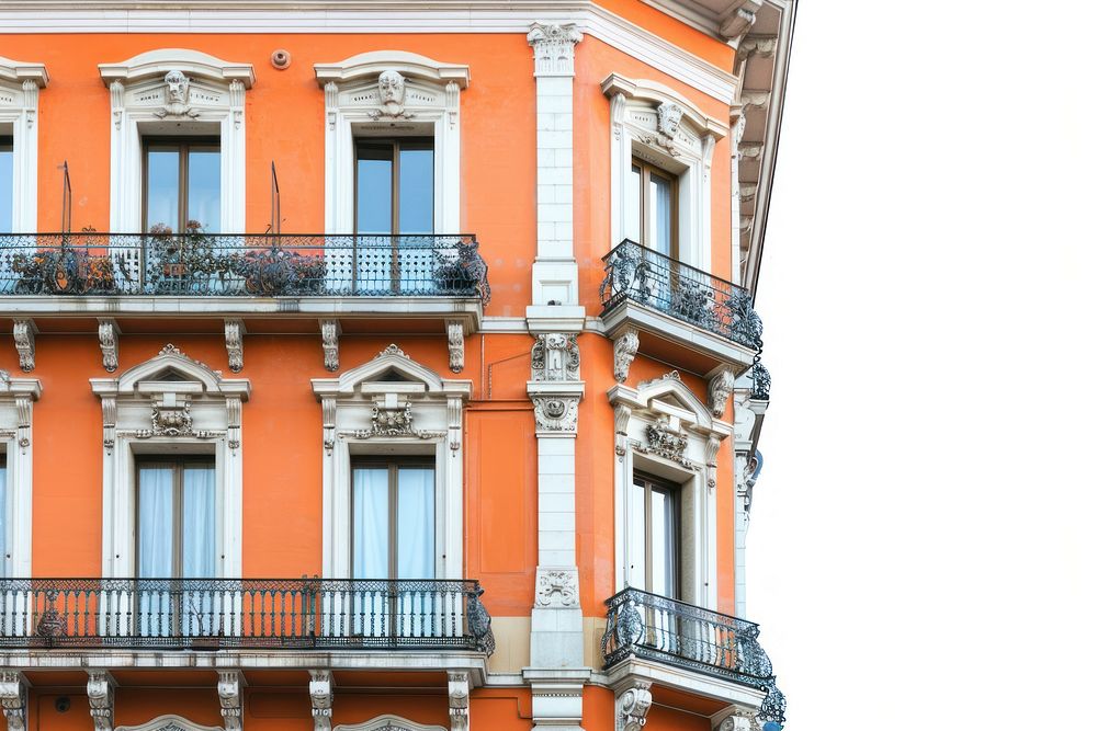Italian architecture building balcony.