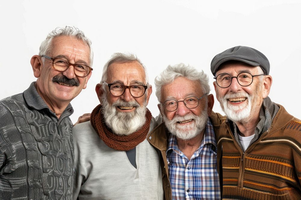 Men looking happy laughing portrait glasses.