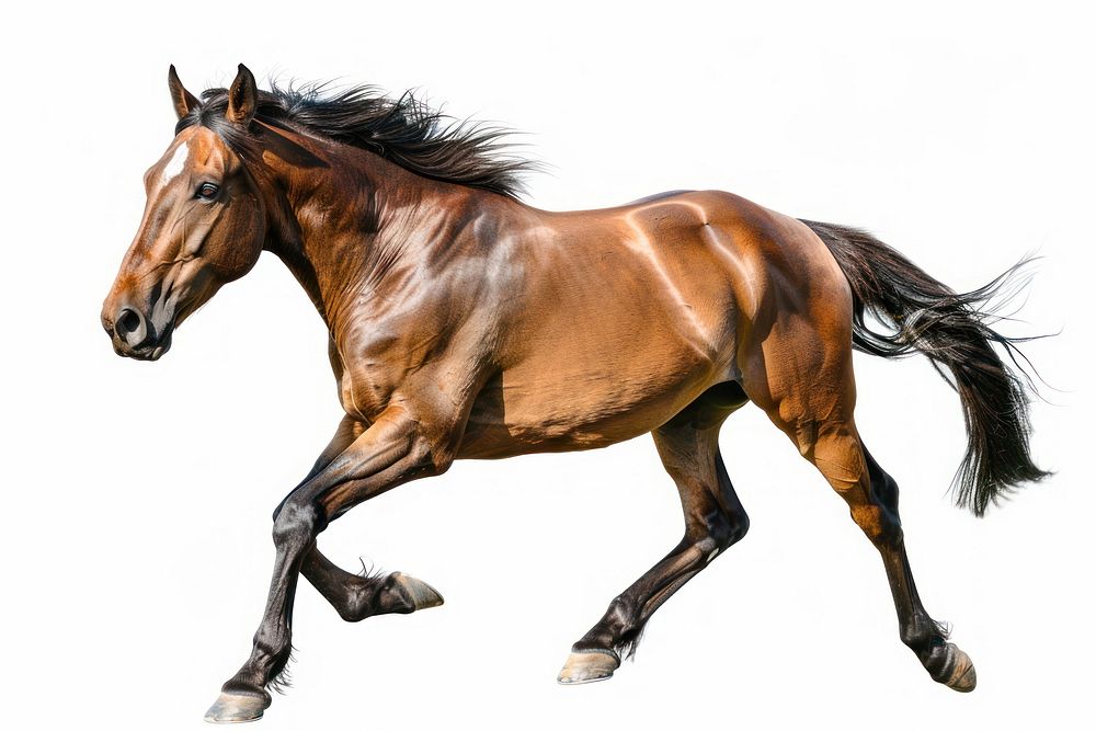 Horse in full gallop stallion animal mammal.