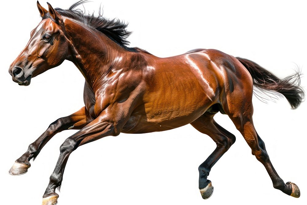 Horse in full gallop stallion animal mammal.