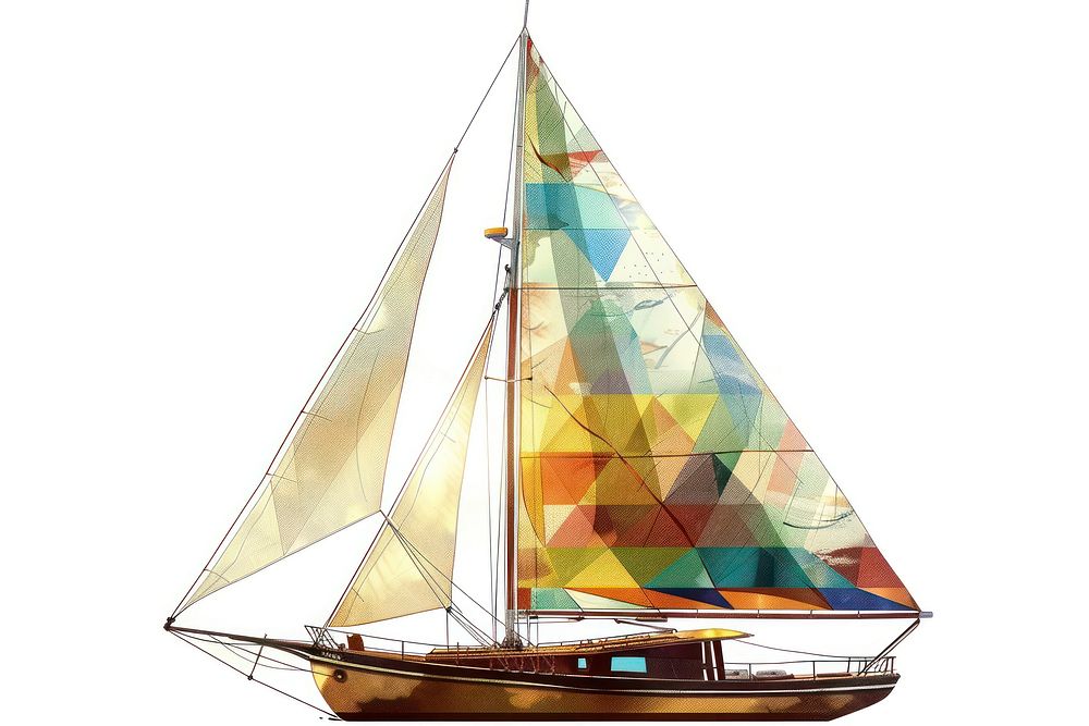 Geometric pattern Sailboat sailboat transportation.