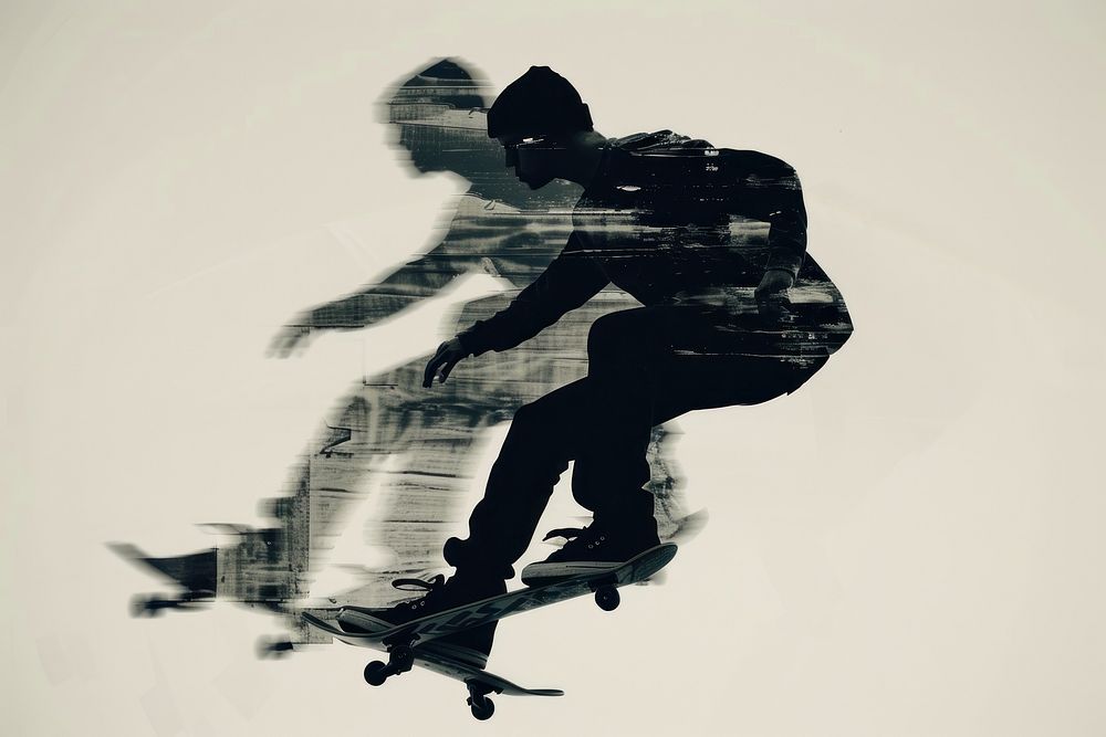Man transportation skateboard clothing.