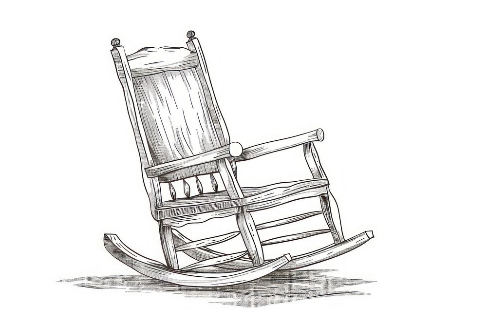 Rocking chair doodle furniture.