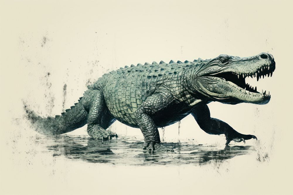 Crocodile dinosaur reptile animal.