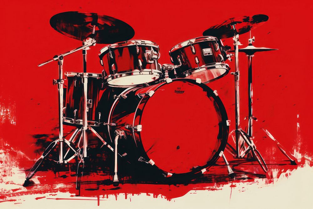 Drum drums percussion red.