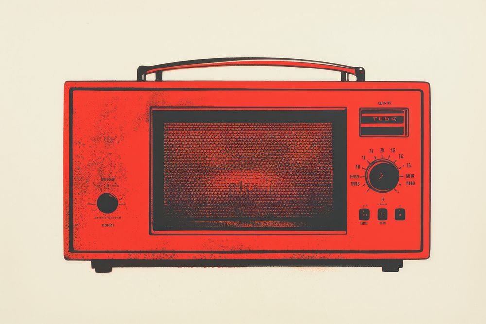 Radio text red electronics.