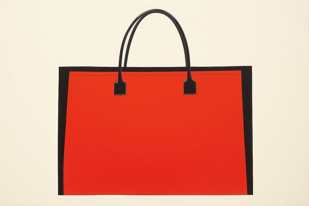 Shoping bag handbag art red.