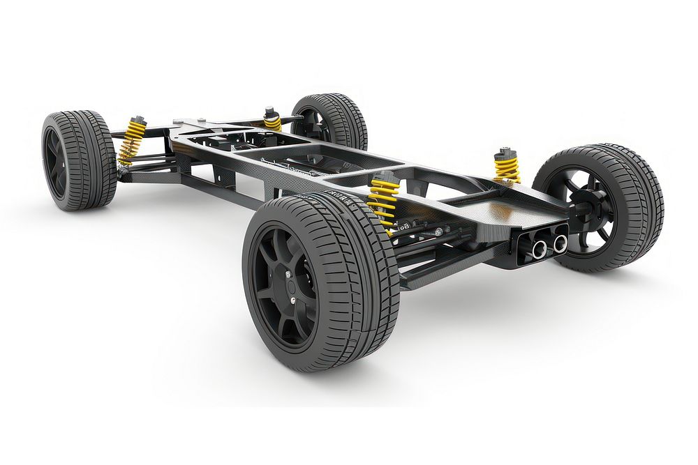 Car Frame with Chassis chassis vehicle wheel.