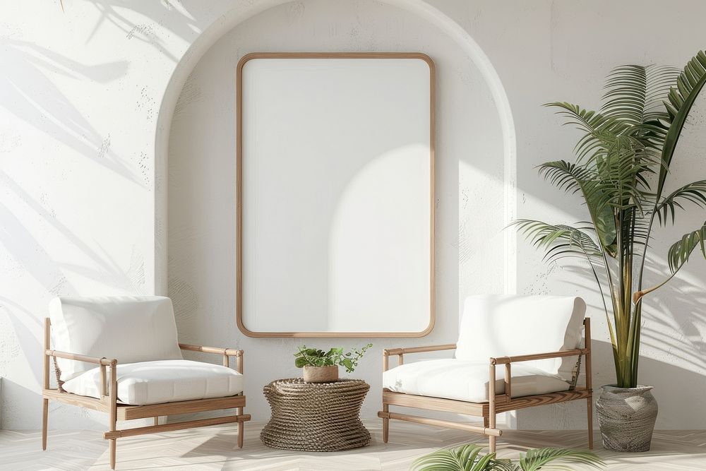 Frame on wall furniture indoors plant.
