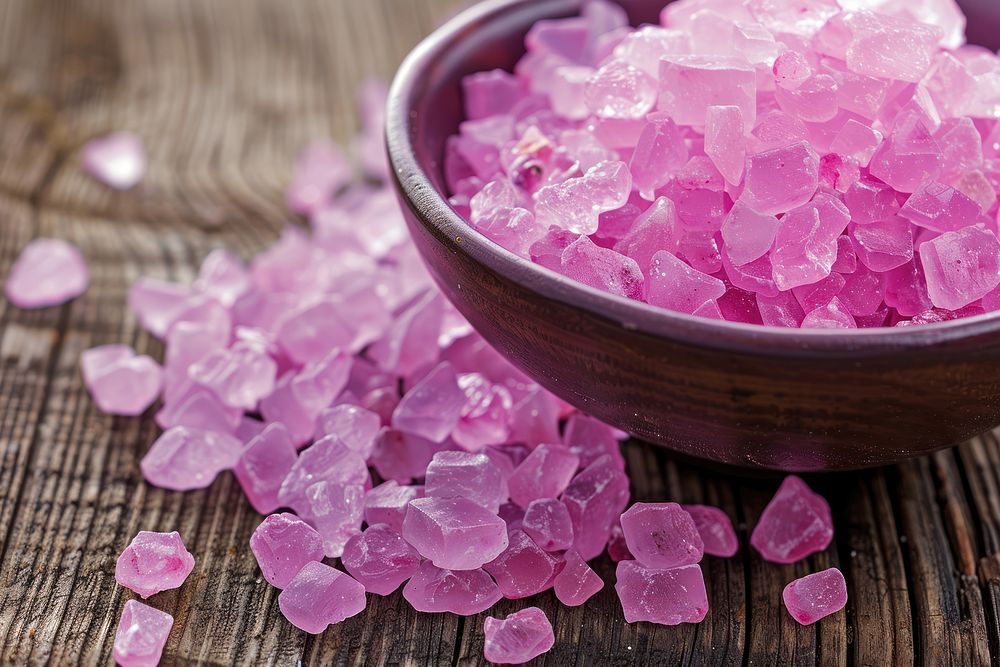 Collection of items that suggest a theme centered around relaxation and self-care crystal blossom mineral.