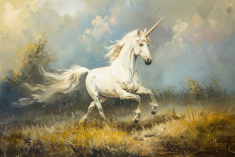 Unicorn painting stallion animal.