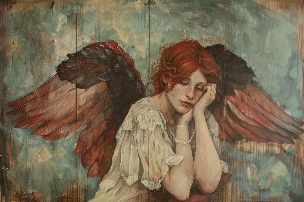 Woman Angel painting angel archangel.
