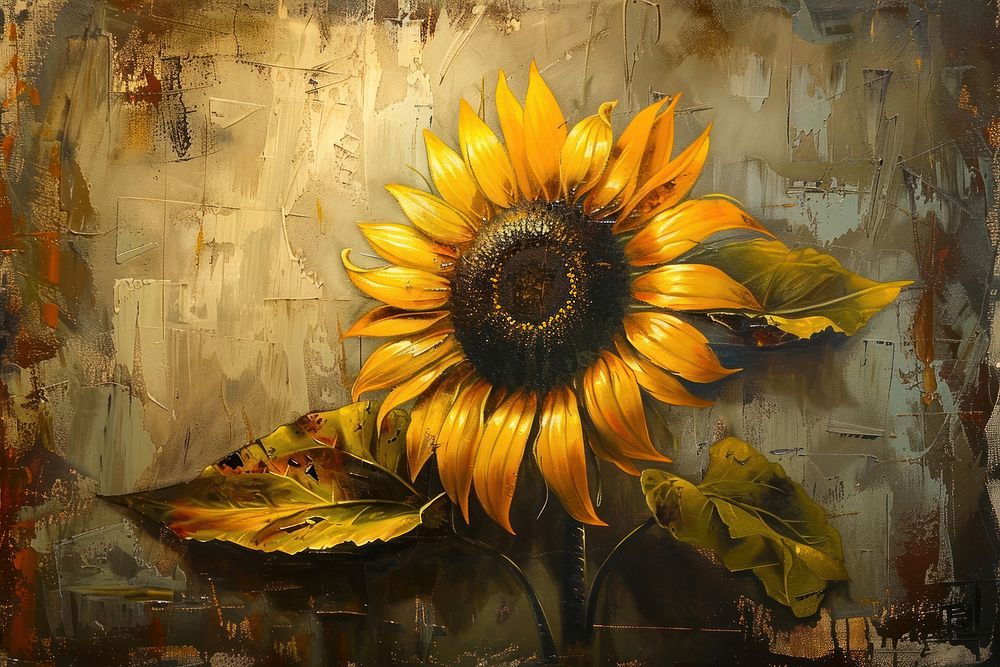 Sunflower sunflower painting blossom.