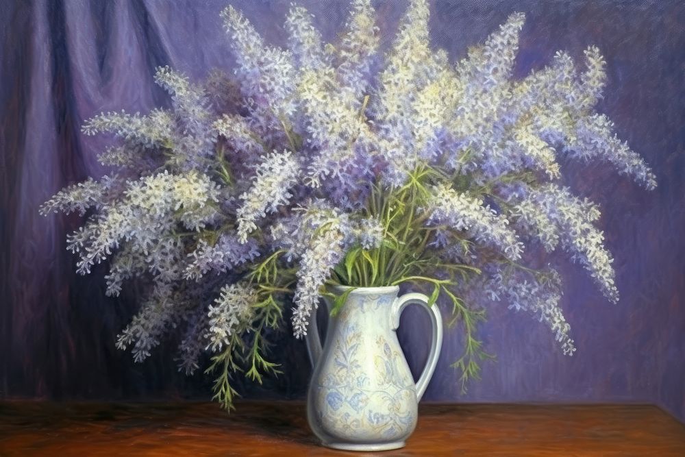 Painting flower art lavender.