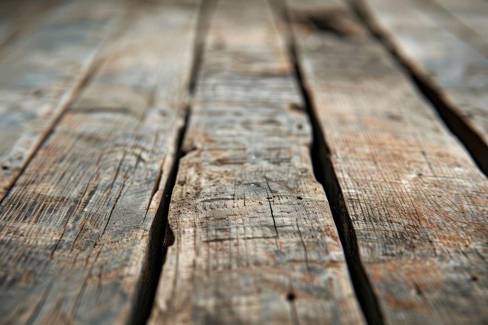 Wooden table background on a blur farm wood architecture waterfront.