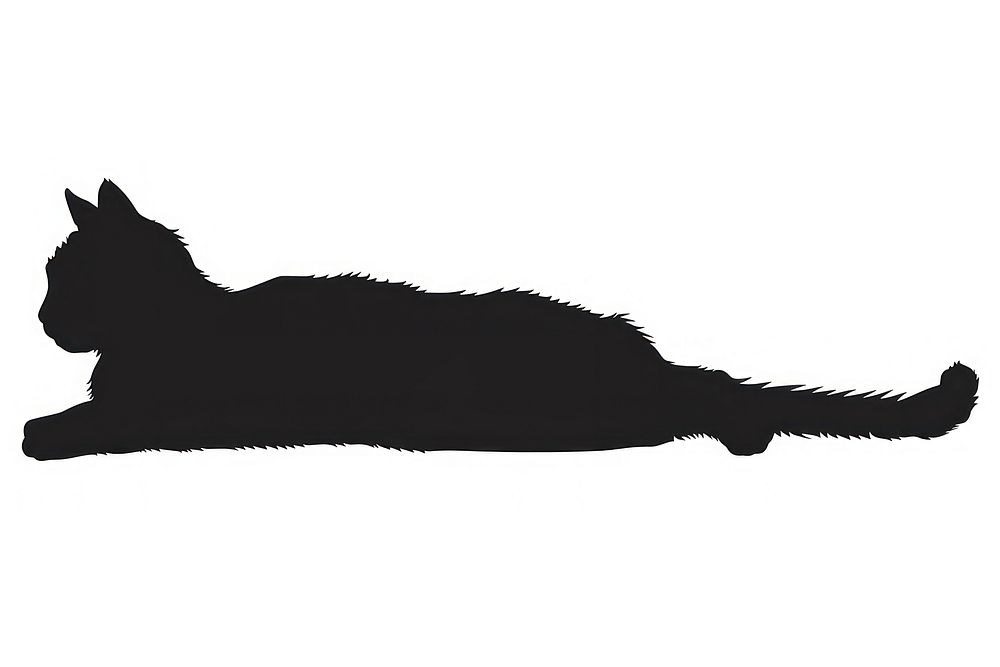 Silhouette cat wildlife panther.