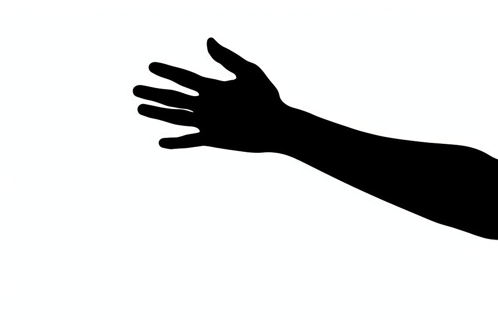 Silhouette hand finger person.