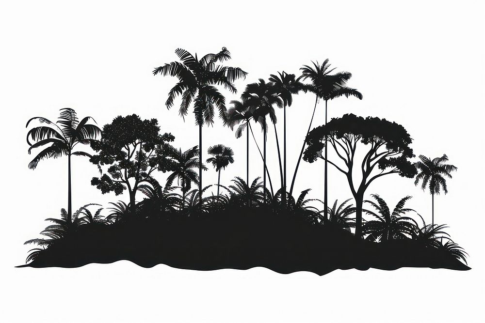Silhouette art illustrated vegetation.