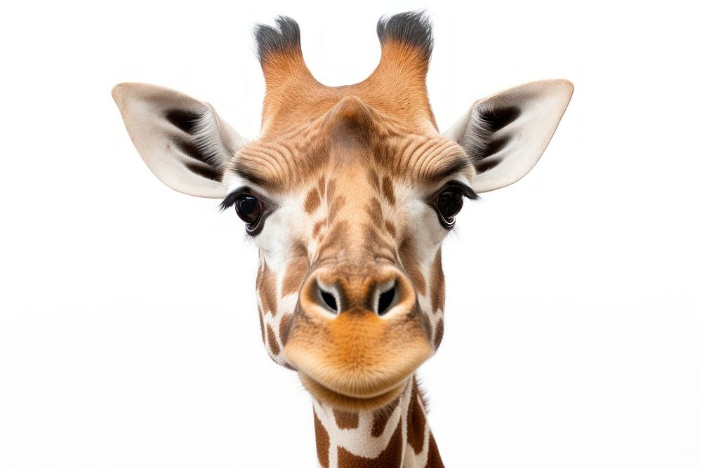 Giraffe looking confused giraffe wildlife animal.