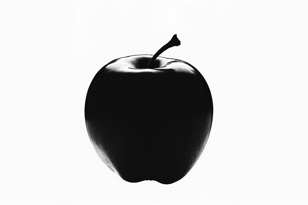 Apple silhouette clip art produce fruit plant.