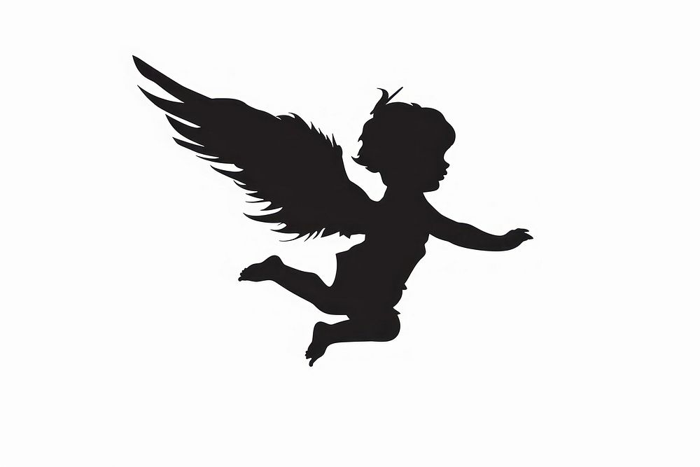 Baby angel silhouette clip art person human cupid.