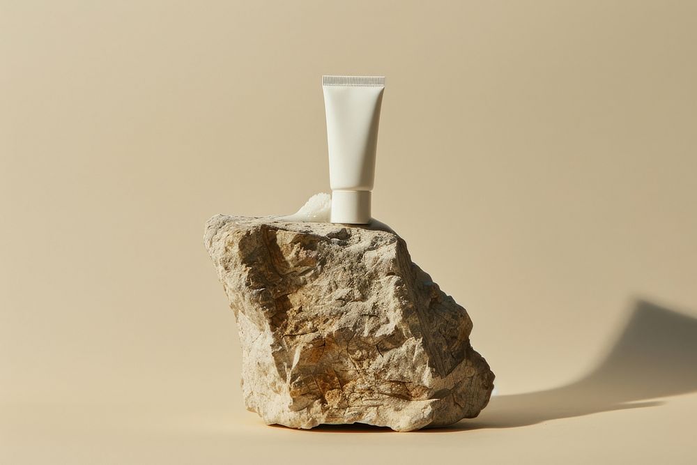Body Lotion rock pottery bottle.
