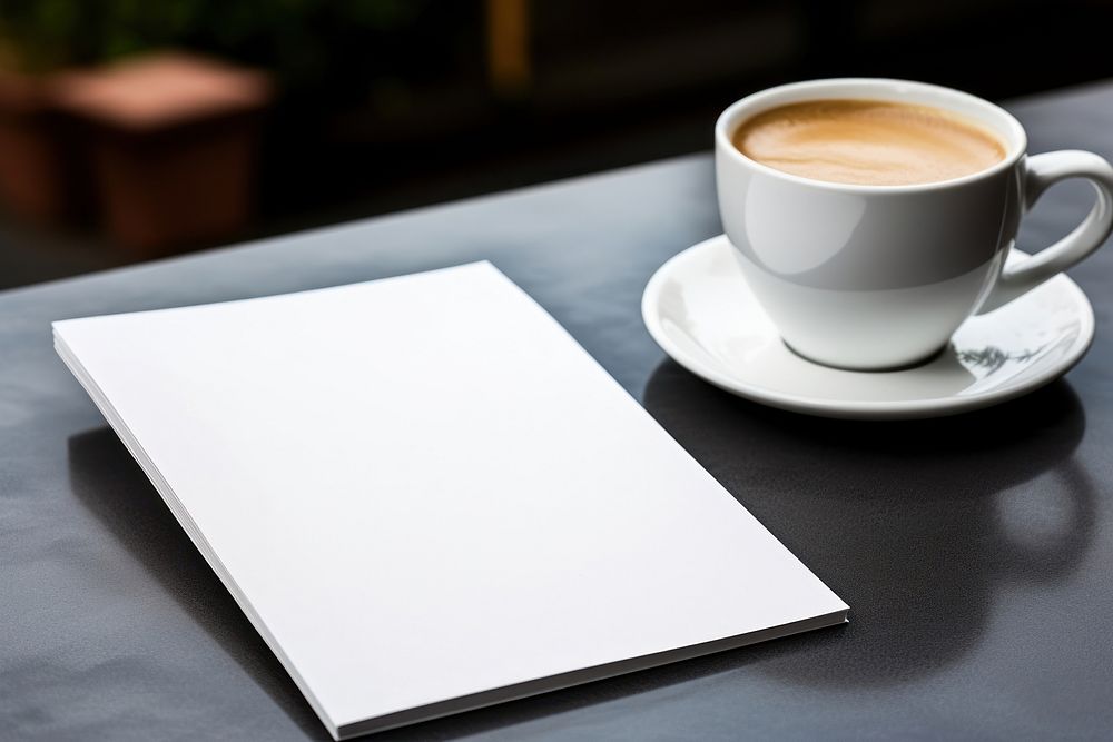 Blank menu mockup coffee publication beverage.