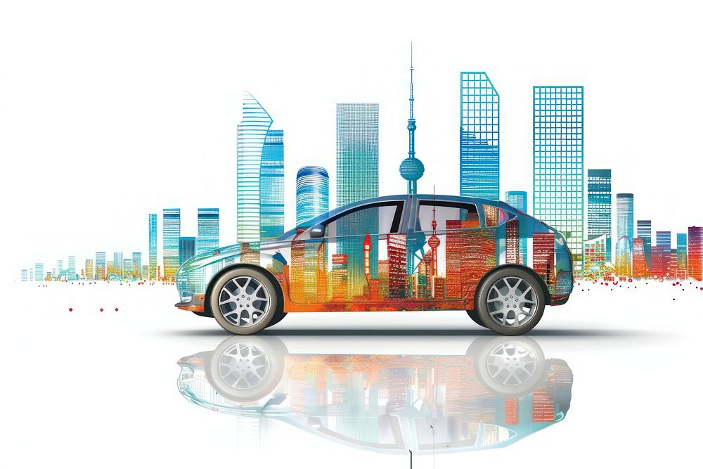 Economy of car transportation architecture metropolis.
