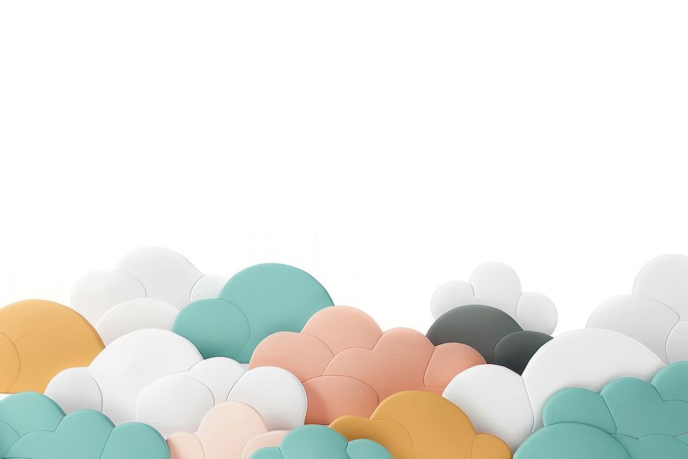 Sky clouds border colorful backgrounds white background abundance.