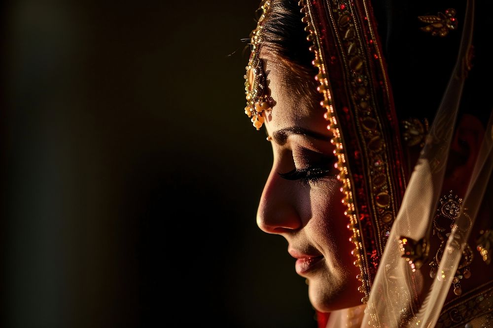 Middle eastern wedding photography head portrait.