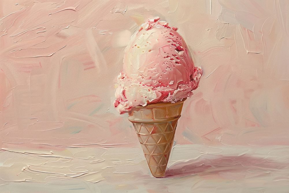 Close up on pale Ice cream ice cream dessert creme.